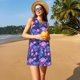 thumbnail image 3 of Balery Blue Skull Rose Vestidos de verano para mujer con estampado: vestido holgado sin mangas, vestido playero informal y cómodo para días calurosos., 3 of 7