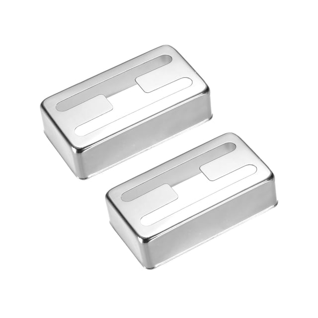Unique Bargains Guitar Pickup Cover H Type Double Coil Pickup Plastic Closed Shell for Electric Guitar Silver 2 Pack