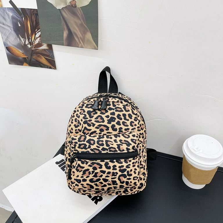 Leopard print small travel bag