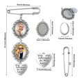 thumbnail image 4 of Wedding Bouquet Photo Charm DIY Pin Brooch Making Kit Lacy Frame Charm Oval Picture Frame with Pendant for Holiday Heart, 4 of 13