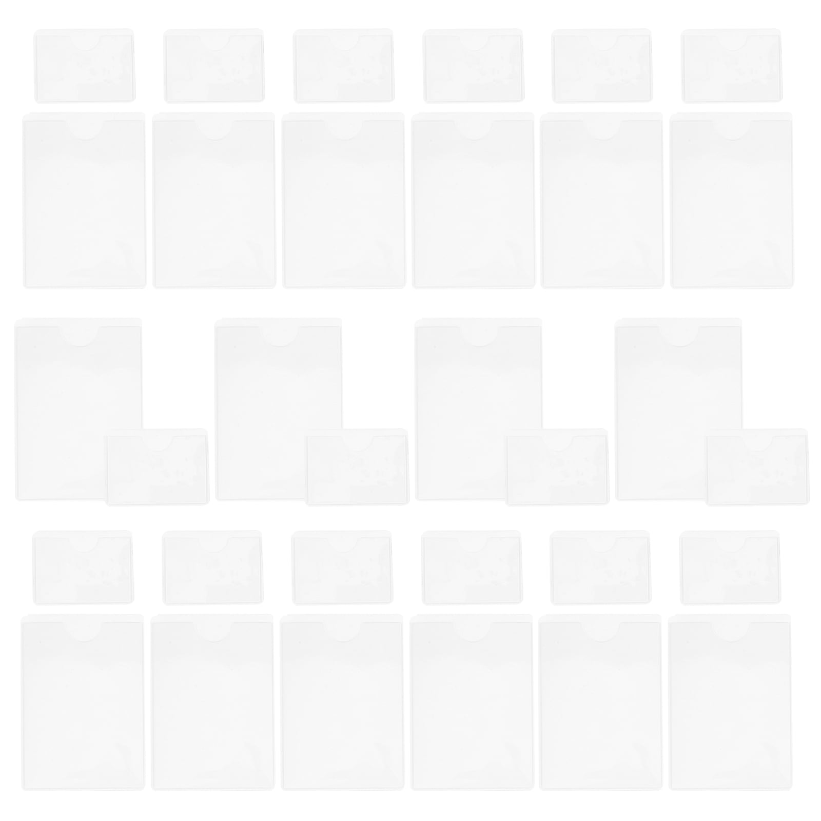 HONMEET PVC Clear Label Holders Self Adhesive for Business Cards 50Pcs