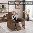thumbnail image 2 of Aukfa Recliner Chair, Overstuffed Single Sofa for Living Room Bedroom, Pineapple Velvet, Brown, 2 of 8