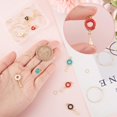 thumbnail image 3 of 1 Box 36Pcs Wine Glass Charm Rings 18K Gold Plated Earring Beading Hoop with Heart Padlock & Key Identifier Markers Tags for Wine Cocktail Party Favors Wedding Making DIY, 3 of 7