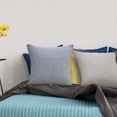 thumbnail image 3 of 22" X 22" Navy Blue And White 100% Cotton Chevron Zippered Pillow, 3 of 10