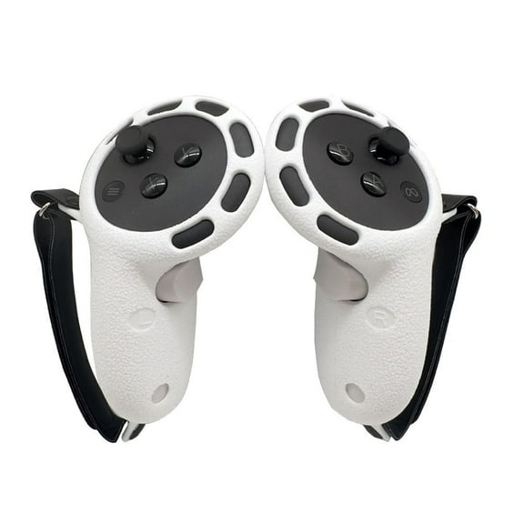 1 Pair  Silicone Game Shockproof Touch Controller Case Handle Protective Cover Handle Grip Shell VR Accessories WHITE