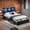 Black010, variant on Satifur Full LED Platform Bed Frame with Storage Headboard, USB Ports, RGB Lights and 2 Easy-Slide Under Bed Storage Drawers