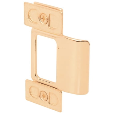 2-1/8 in. Stamped Steel Brass Plated Adjustable Strike
