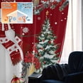 thumbnail image 5 of Red Christmas Blackout Curtains for Bedroom/Living Room, Pinch Pleated Black Out Curtains, Snowman Xmas Tree Snowflake Winter Room Darkening Window Drapes with Hooks 2 Panels, 59"x70", 5 of 8
