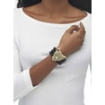 thumbnail image 4 of PalmBeach Jewelry Crystal Leopard Genuine Onyx Stretch Bracelet in Yellow Goldtone, 4 of 5