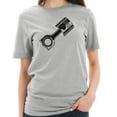 thumbnail image 3 of Plus Size Motor Piston Symbol Graphic Design Short Sleeve Cotton Jersey T-Shirt - Heather Grey 2XL, 3 of 4