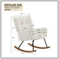 thumbnail image 2 of Williamspace Nursery Rocking Chair, Boucle Upholstered Glider Rocker Accent Chair Extra Thick Padded Cushion Seat Comfy Side Chair with High Backrest for Living Room Bedroom Offices, Beige, 2 of 7