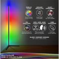 thumbnail image 3 of Monster - LED Corner Floor Lamp, 5 Feet Tall, Sound Reactive, USB Powered, Black, 3 of 5