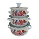 thumbnail image 1 of 3x Ollas esmaltadas con tapa Olla honda para sopa Utensilios de cocina antiadherentes Utensilios de cocina esmaltados A, 1 of 9