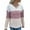 Pink, variant on Odeerbi Sweaters For Women Knit Sweater Autumn Winter 2025 New Bottoming Long-sleeved Pullover Color-blocking V-Neck Black
