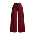 thumbnail image 5 of WULMLEO Women's Sweatpants Corduroy Fall Winter Wide Leg Elastic Waist Trousers Loose Fit Comfortable Paloma Pants Lounge Comfort Bottoms with Pockets Wine S, 5 of 9