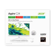 Acer Aspire C24 All-In-One Desktop, 23.8” FHD IPS 120Hz Display, AMD Ryzen 5 40 Processor, AMD Radeon Graphics, 8GB RAM, 512GB SSD, White, C24B-GMDCR-UWR5