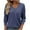 Blue, variant on tarylea Fall Tops for Women V Neck Long Sleeve Tshirts Chest Pocket Loose Shirts Trendy Casual Dailywear