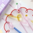 thumbnail image 4 of INS Reusable Gift Box Set Transparent Juice Milk Drinking Color Contrast Tea Coffee Straw Drinking Tube Glass Straw Straight Bend Straws 06, 4 of 8