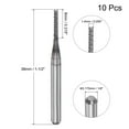 thumbnail image 2 of Uxcell 1/8" Shank 1.4mm x 8mm Diamond Film Coated Carbide End Mill CNC Router Bits 10 Pack, 2 of 6