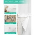 thumbnail image 3 of No Hook Shower Curtain with Snap in Liner, Vintage Birds Branches Leaves Bird Brown Hotel Shower Curtains for Bathroom, Washable Shower Curtain Liner Set with Mesh Top Window, 72”x78”, 3 of 6