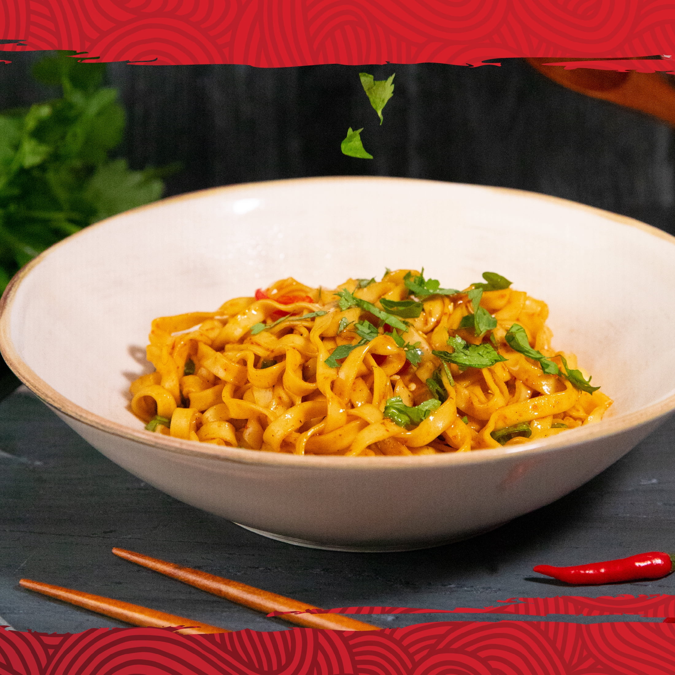 (5 pack) Asha Sichuan Chili Wide Hakka Ramen Noodles, 3.35 oz, 5 Ct