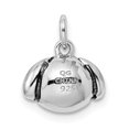 thumbnail image 3 of Auriga Fine Jewelry 925 Sterling Silver Rhodium-plated Antiqued Dog Head Pendant for Women (L- 13.9mm), 3 of 6