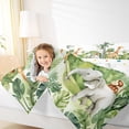 thumbnail image 4 of Feelyou Kawaii Giraffe Elephant Queen Comforter Set, Jungle Wildlife Animal Bedding Sets, Teens Boys Girls Kids Reversible Bedding Comforter Set, Luxury Bedroom Decor, 3pcs, 4 of 8