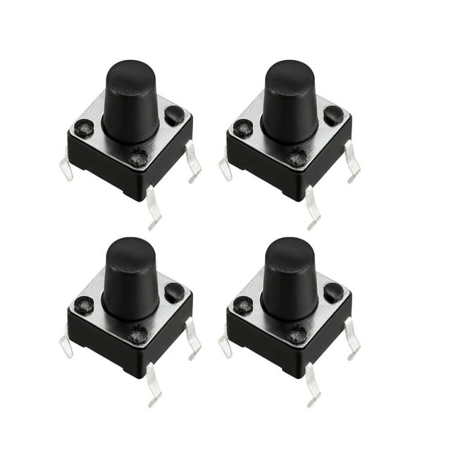 Interruptor Táctil PCB DIP Momentáneo de 4 Pines de 6x6x8mm Uxcell 25PCS