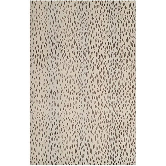 Safavieh  Couture Tibetan Jadvyga Hand-knotted Wool Area Rug Silver 4' x 6' 4' x 6' Indoor Living Room, Bedroom, Dining Room