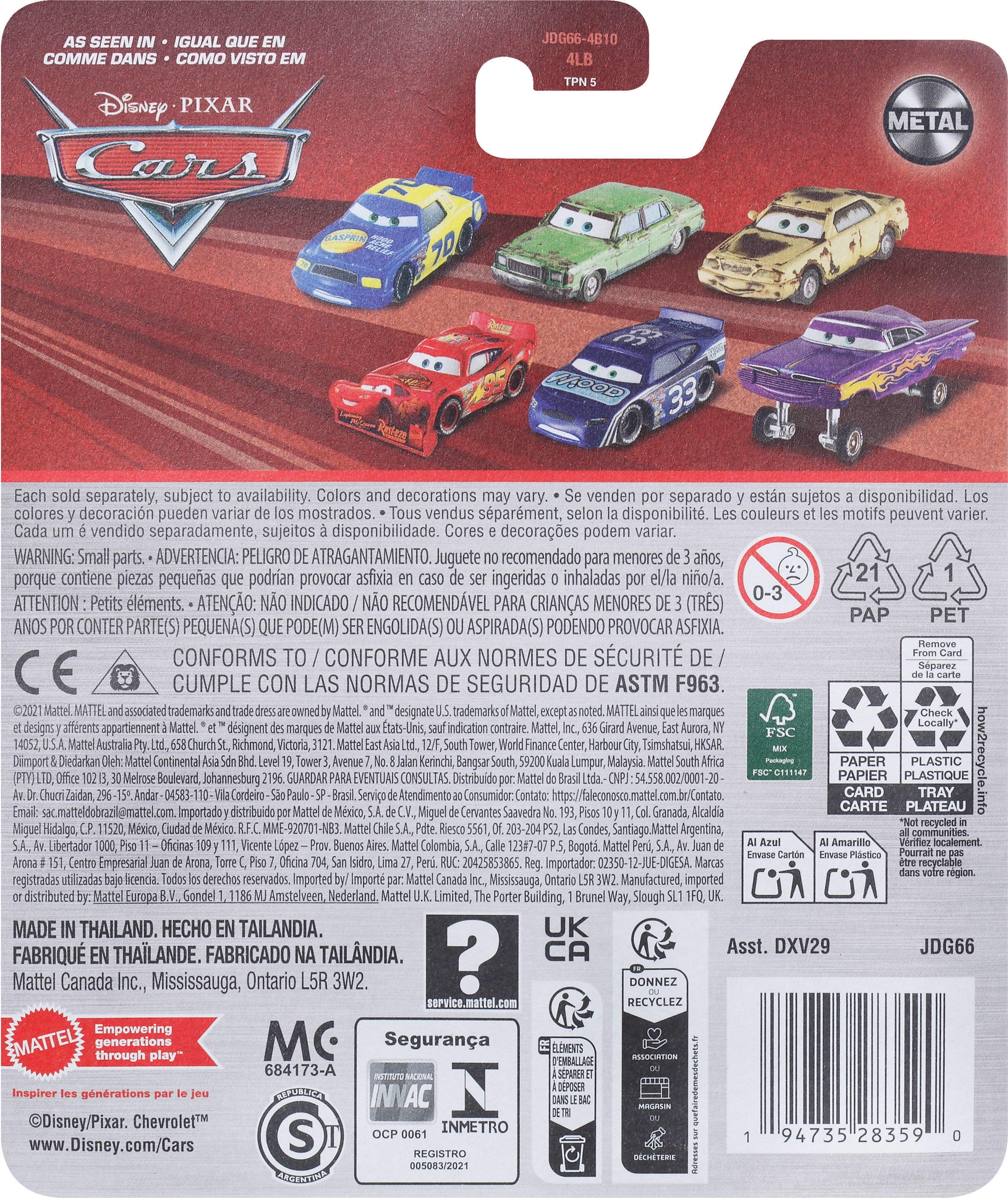 CARS Not Chuck with Cart To Die-Cast Vehicle