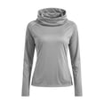 thumbnail image 5 of QATAINLAV Women's Sun Protection Hoodie with Face Mask Summer Lightweight Rash Guards UPF 50+ Thumb Holes Long Sleeve Workout Tops Gray XXL, 5 of 7