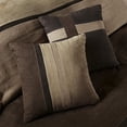 thumbnail image 4 of Madison Park Palisades 6 Piece en Faux Daim Duvet Set Brun Full/Queen, 4 of 4