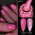 thumbnail image 2 of Bamboohart Vernis Gel Réfléchissant Fluorescent Rose 7 ml, Paillettes, Néon, Semi-Permanent, UV LED, Vernis Gel pour Nail Art, Manucure, 2 of 8