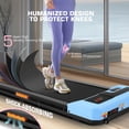 thumbnail image 3 of Walking Pad treadmill with Shock-absorbing Rubber,2 in 1 Under Desk Treadmill with Remote Control,300lbs Portable Treadmill with 3 Custom Modes for Home/Office, 3 of 7