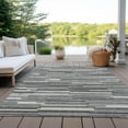 thumbnail image 6 of Addison Rugs Chantille Indoor/Outdoor Transitional Stripes Gray Washable Rectangle Rug, 2'6" x 3'10", 6 of 6