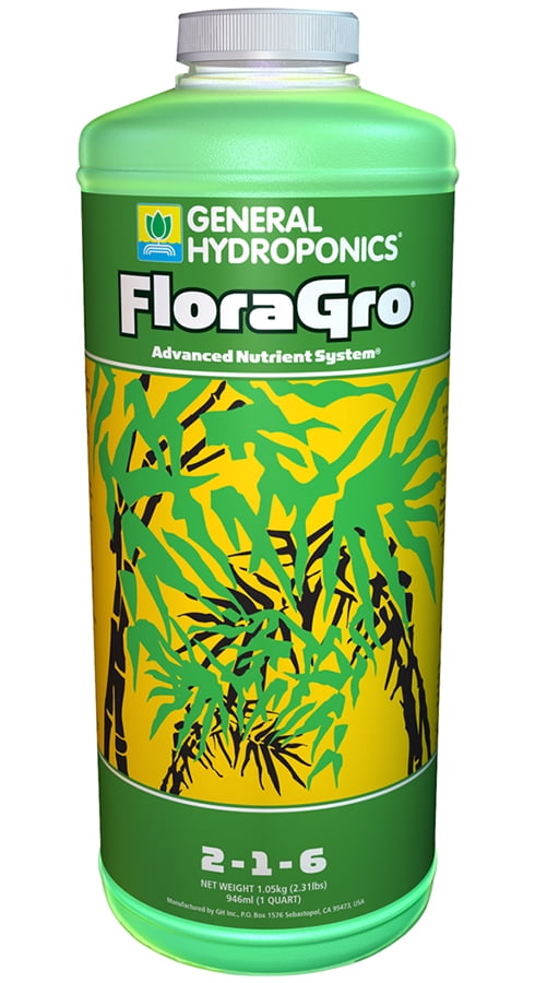General Hydroponics GLCMBX0009 Calimagic & Flora Gro, Micro & Bloom Combo, 1 Quart Fertilizer