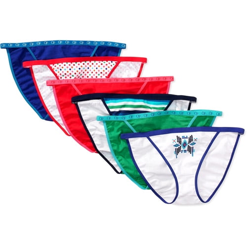 Ocean Pacific Op Juniors Stretch Cotton String Bikini Panties, 6