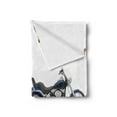 thumbnail image 2 of Motorcycle Soft Flannel Fleece Throw Blanket, Illustration of 3 Motorcycles Freedom Transport Risky Extreme Sports Theme, Cozy Plush for Indoor and Outdoor Use, 50" x 60", Orange Black, by Ambesonne, 2 of 5