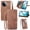 Brown, variant on Phone Case for Xiaomi Redmi K80, Shockproof PU Leather Wallet Case with Card Slots Anti-Scratch Stand Magnetic Flip Zipper Pocket Cover for Xiaomi Redmi K80, Blue