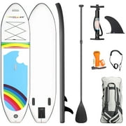 Wonder Maxi Inflatable Stand Up Paddle Board (6" Thick) with Premium SUP Accessories & Carry Bag | Wide Stance, Bottom Fin for Paddling, Surf Control, Non-Slip Deck