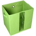 thumbnail image 1 of The Elixir Eco Gren Storage Cube Basket Bin Fabric Canvas, Foldable Collapsible Organizer Container Box & Closet Drawer, Green, 1 of 3