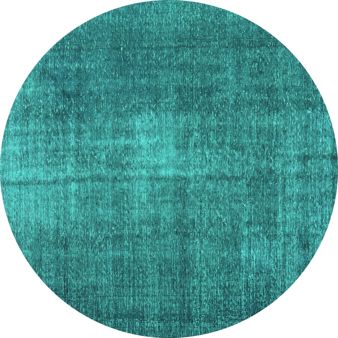 Ahgly Company Machine Washable Indoor Round Persian Turquoise Blue ...