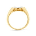 thumbnail image 4 of AFFY 0.33CT Round Moissanite Diamond Horseshoe Statement Ring for Men 14K Yellow Gold over Silver-9.5, 4 of 7