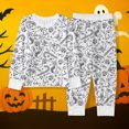 thumbnail image 3 of Ensemble de Pyjama Halloween pour Garçons Manches Longues avec Imprimé DIY Confortable pour Enfants 2 10 Ans, 3 of 3