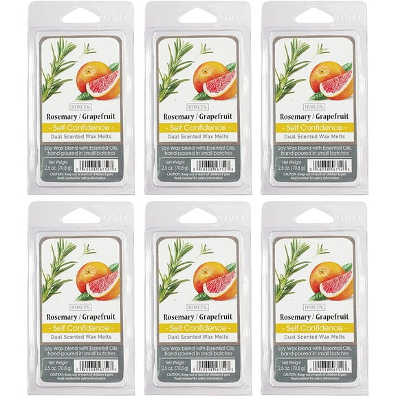 Hosley Set of 6, Rosemary Grapefruit Scented Wax Cubes/Melts - 2.5 oz Each