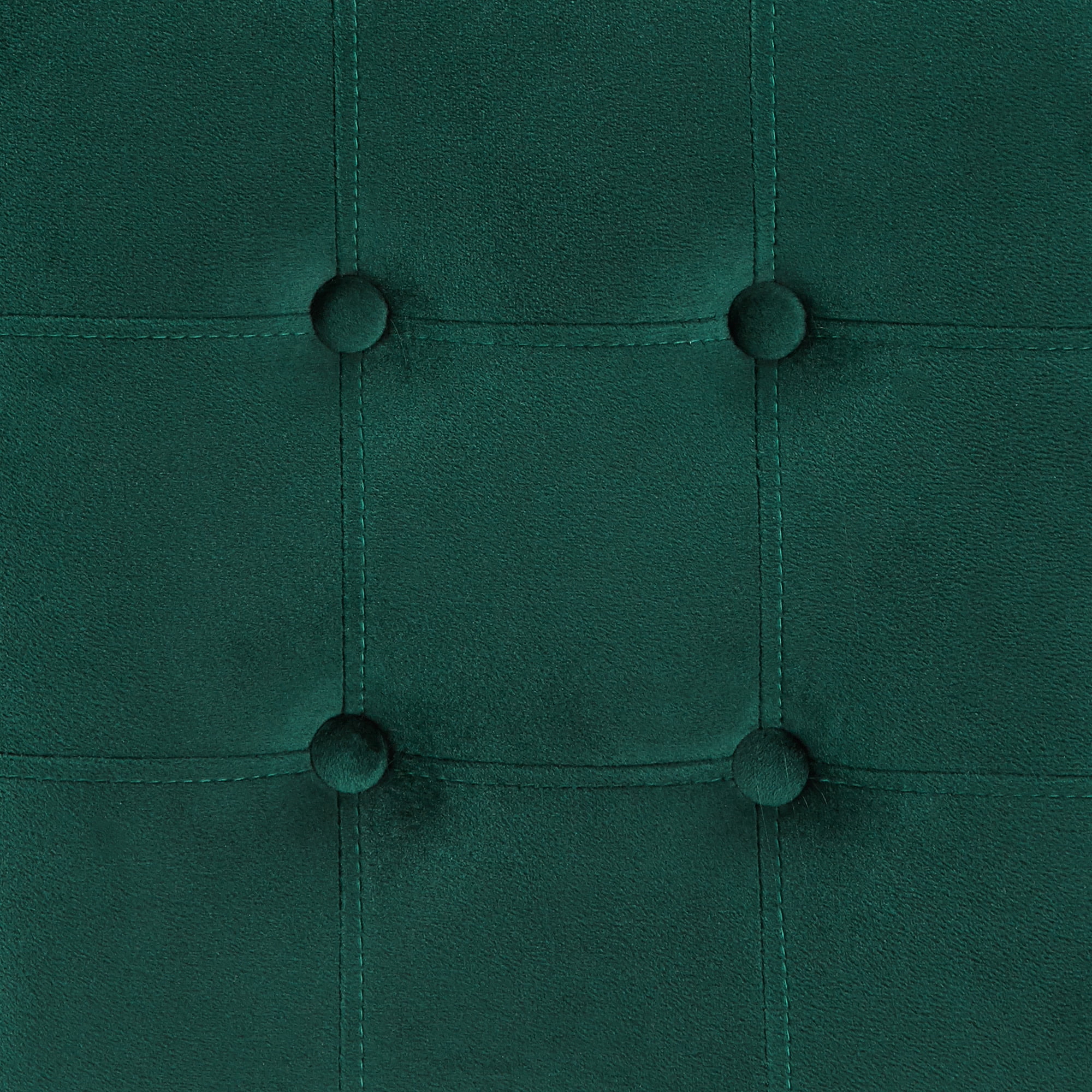 Weston Home Oddie Gold Finish Velvet Button Tufted Counter Stools, Dark Green (Set of 2)