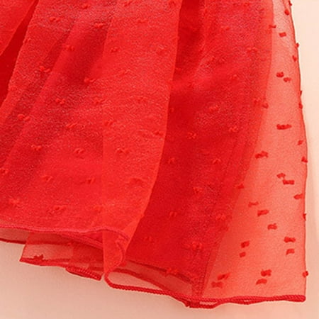 

PEASKJP Flowy Dresses for Girls Toddler Girls Summer Short Sleeve Floral Floral Flowy Princess Dress Strappy Flowy Floral Loose Maxi Dresses Red 0-3 Months