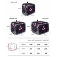 thumbnail image 2 of Pink Flamingo Toaster Cover 4 Slice, Large Kitchen Appliance Covers, Green Summer Tropical Botanical Black Toaster Oven Cover with Loop, Bread Machine Cover Polyester Dust Cover Protection, 2 of 4