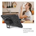 thumbnail image 6 of For Samsung Galaxy Tab S4 Case 10.5 inch SM-T830/T835/T837, 360 Hand Strap, Shoulder Strap, Kickstand, Rugged Drop Protection, Black, 6 of 7