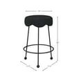 thumbnail image 3 of Meridian Furniture Fleur Black Boucle Fabric Counter Stool, 3 of 5